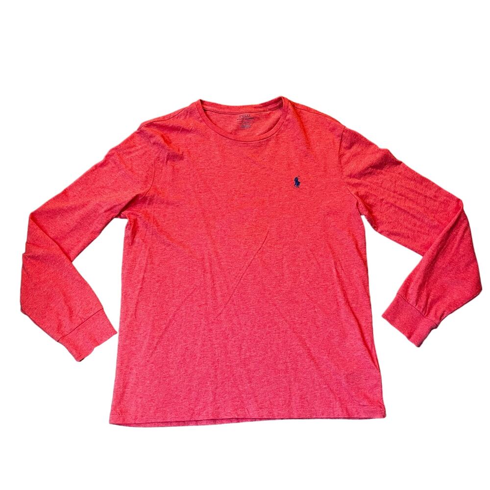 Polo Ralph Lauren Men's MD Long Sleeve Red Crew Neck T-shirt